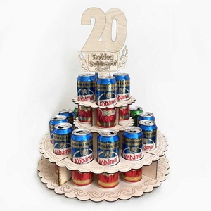 Sör Torta Fából Szülinapra - 20 Boldog Szülinapot feliratú topperrel - Meska.hu