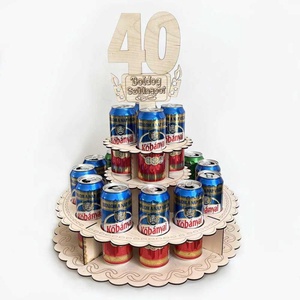 Sör Torta Fából Szülinapra - 40 Boldog Szülinapot feliratú topperrel  - Meska.hu