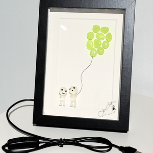 Egyedi 3D kép_UV LED fénycsík és kavics_Miniufó - otthon & életmód - dekoráció - kép & falikép - 3d képek - Meska.hu