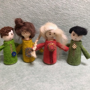 Adventi fababák: nagycsalád - karácsony - adventi díszek - adventi naptár - Meska.hu