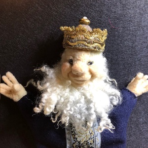 Király felnőtt kesztyűbáb - 4 évszak gyapjútündérek - Meska.hu