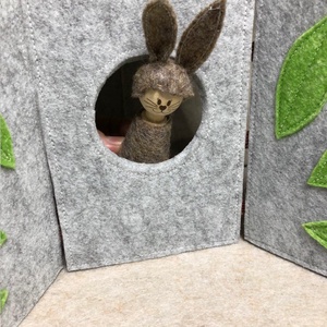 Filc faformájú asztali paraván - játék & sport - bábok - báb készlet - Meska.hu