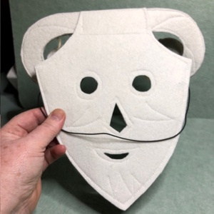 Busó ihletésű filc maszk-fekete - ruha & divat - jelmez & álarc - álarc - Meska.hu