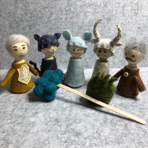 Az egérke farkincája, ujjra húzható fabábuk, Játék & Sport, Bábok, Báb készlet, Baba-és bábkészítés, MESKA