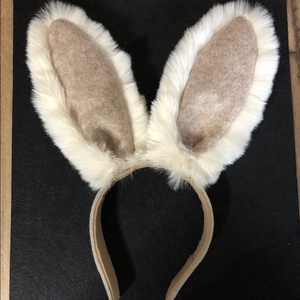 Pihe-puha natúr színű nyuszifül hajpánt - Meska.hu