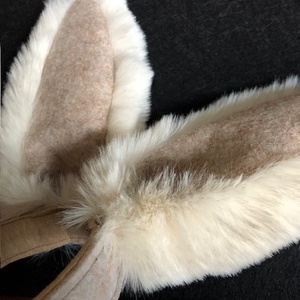 Pihe-puha natúr színű nyuszifül hajpánt - ruha & divat - hajdísz & hajcsat - hajráf & hajpánt - Meska.hu