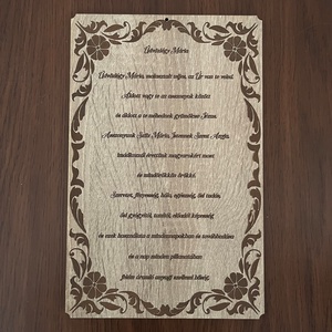 Üdvözlégy Mária, Otthon & Életmód, Dekoráció, Fali és függő dekoráció, Függődísz, Gravírozás, pirográfia, MESKA