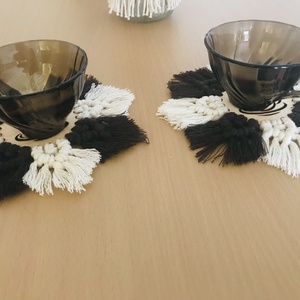 Makramé poháralátét, Otthon & Életmód, Konyhafelszerelés, tálalás, Tálalás, Tányér- és poháralátét, Csomózás, MESKA