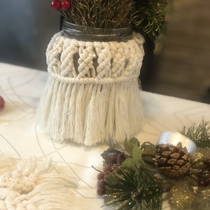 Makramé Váza-mécsestartó - otthon & életmód - dekoráció - dísztárgy - Meska.hu