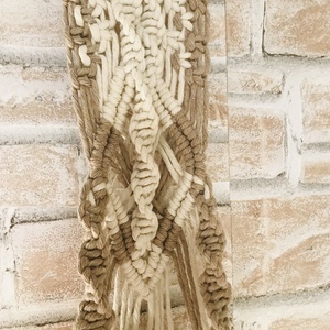 Makramé fali virágtartó - otthon & életmód - virágdekoráció - virágtartó - függő virágtartó - Meska.hu