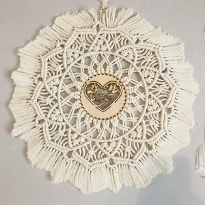Makramé mandala dekoráció - otthon & életmód - dekoráció - spiritualitás - mandala - Meska.hu
