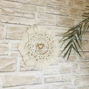 Makramé mandala dekoráció, Otthon & Lakás, Dekoráció, Spiritualitás, Mandala, Csomózás, Meska