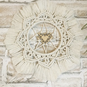 Makramé mandala dekoráció - otthon & életmód - dekoráció - spiritualitás - mandala - Meska.hu