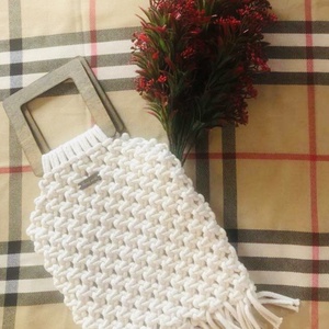 Makramé táska - táska & tok - kézitáska & válltáska - vállon átvethető táska - Meska.hu