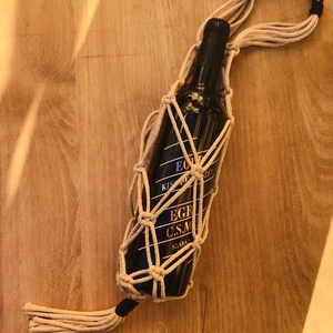 Makramé bortartó - otthon & életmód - konyhafelszerelés, tálalás - tálalás - bortartó - Meska.hu