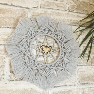 Makramé mandala dekoráció - otthon & életmód - dekoráció - spiritualitás - mandala - Meska.hu