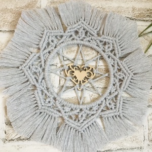 Makramé mandala dekoráció - otthon & életmód - dekoráció - spiritualitás - mandala - Meska.hu