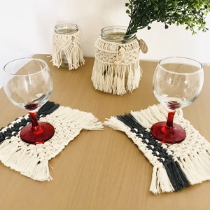 Makramé poháralátét - otthon & életmód - konyhafelszerelés, tálalás - tálalás - tányér- és poháralátét - Meska.hu