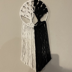 Életfa fekete-fehér - otthon & életmód - dekoráció - fali és függő dekoráció - álomfogó - Meska.hu