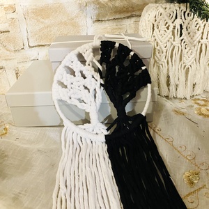 Életfa fekete-fehér - otthon & életmód - dekoráció - fali és függő dekoráció - álomfogó - Meska.hu