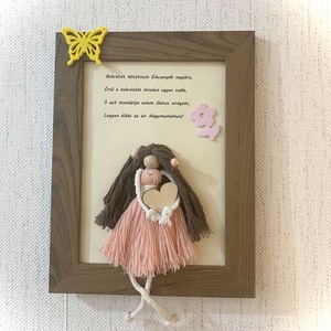 Makramé dekoráció - anyák napjára - nagymamának - otthon & életmód - dekoráció - kép & falikép - 3d képek - Meska.hu