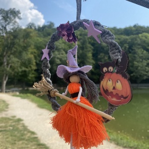 Halloween Boszi kopogtató  - otthon & életmód - dekoráció - halloween - halloweeni ajtódíszek és ablakdíszek - Meska.hu