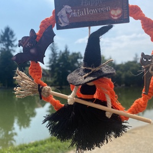Halloween Boszi kopogtató  - otthon & életmód - dekoráció - halloween - halloweeni ajtódíszek és ablakdíszek - Meska.hu