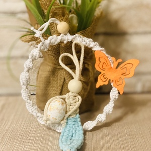 Makramé  ajtó/falidísz nyuszi - otthon & életmód - dekoráció - ajtó- és ablak dekoráció - ajtódísz & kopogtató - Meska.hu