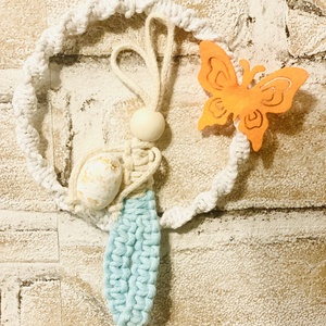 Makramé  ajtó/falidísz nyuszi - otthon & életmód - dekoráció - ajtó- és ablak dekoráció - ajtódísz & kopogtató - Meska.hu