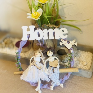 Home- Makramé  falidekor - fiatal pár, Otthon & Életmód, Dekoráció, Fali és függő dekoráció, Falra akasztható dekor, Csomózás, MESKA