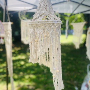 Makramé hangulatlámpa/lampion - otthon & életmód - lámpa - hangulatlámpa - Meska.hu