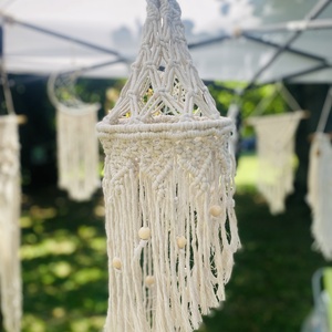 Makramé hangulatlámpa/lampion - otthon & életmód - lámpa - hangulatlámpa - Meska.hu