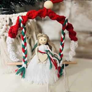 Makramé  magyar baba falidekor/ajtódísz - otthon & életmód - dekoráció - fali és függő dekoráció - falra akasztható dekor - Meska.hu