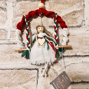 Makramé  magyar baba falidekor/ajtódísz - otthon & életmód - dekoráció - fali és függő dekoráció - falra akasztható dekor - Meska.hu