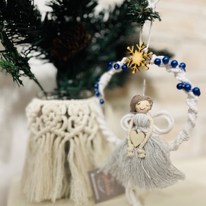 Makramé Hintázó Angyalka  - otthon & életmód - dekoráció - fali és függő dekoráció - függődísz - Meska.hu