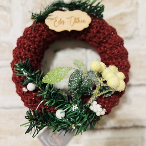 Makramé karácsonyi kopogtató - Meska.hu