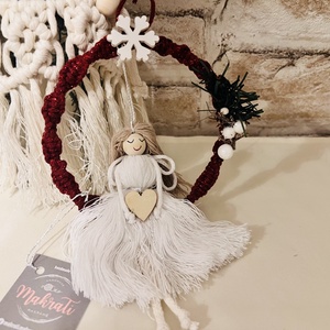 Makramé Hintázó Angyalka  - otthon & életmód - dekoráció - fali és függő dekoráció - függődísz - Meska.hu