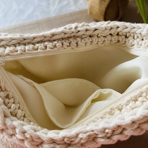 Makramé vállra akasztható táska citrin ásványgyöngyökkel � az elegancia és a bőség találkozása - táska & tok - kézitáska & válltáska - vállon átvethető táska - Meska.hu