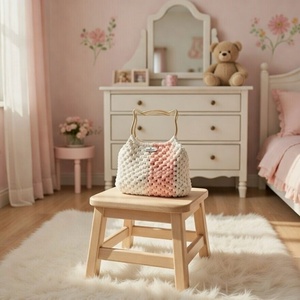 Makramé kislány cica táska - táska & tok - kézitáska & válltáska - vállon átvethető táska - Meska.hu