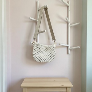 Makramé táska, Táska & Tok, Kézitáska & válltáska, Vállon átvethető táska, Csomózás, MESKA