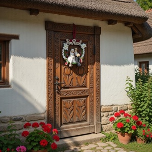 Magyar színekben készült makramé pár ajtódekoráció � Isten hozott kopogtató - Meska.hu