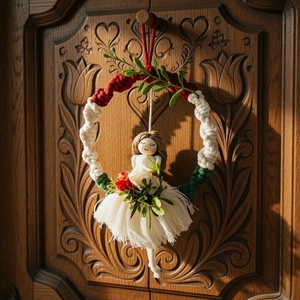 Makramé  magyar baba dekorácio  - otthon & életmód - dekoráció - fali és függő dekoráció - falra akasztható dekor - Meska.hu