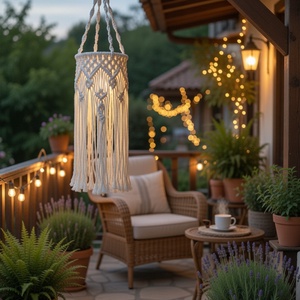 Makramé lámpa , Otthon & Életmód, Lámpa, Hangulatlámpa, Csomózás, MESKA