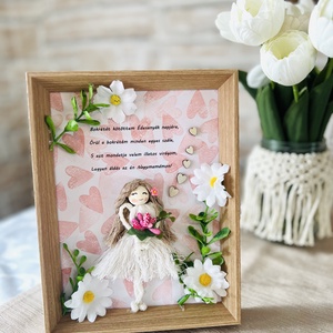 Makramé dekoráció - anyák napjára - nagymamának, Otthon & Életmód, Dekoráció, Kép & Falikép, 3d képek, Csomózás, MESKA