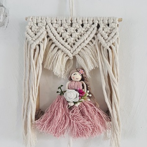 Makramé dekoráció :kislány az ablakban, Otthon & Életmód, Dekoráció, Kép & Falikép, 3d képek, , MESKA