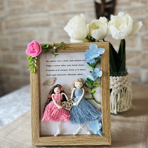 Makramé dekoráció - anyák napjára - otthon & életmód - dekoráció - kép & falikép - 3d képek - Meska.hu