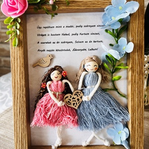 Makramé dekoráció - anyák napjára - otthon & életmód - dekoráció - kép & falikép - 3d képek - Meska.hu