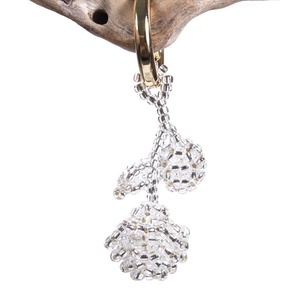 Rózsa táskadísz gyöngyből (átlátszó) - táska & tok - kulcstartó & táskadísz - táskadísz - Meska.hu