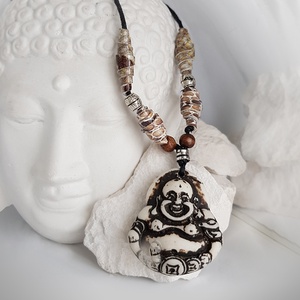 Fehér buddha nyaklánc - Meska.hu