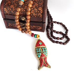 Tibeti szerencsés hal mala nyaklánc - otthon & lakás - dekoráció - spiritualitás - mala - Meska.hu